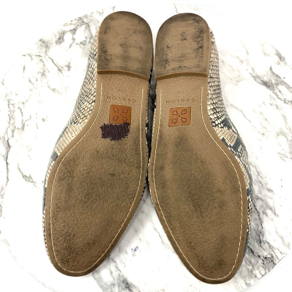 Caslon Brennan Snake Slip On Loafer Flats 9.5 Minimalist Classic Preppy Neutral - Picture 8 of 13